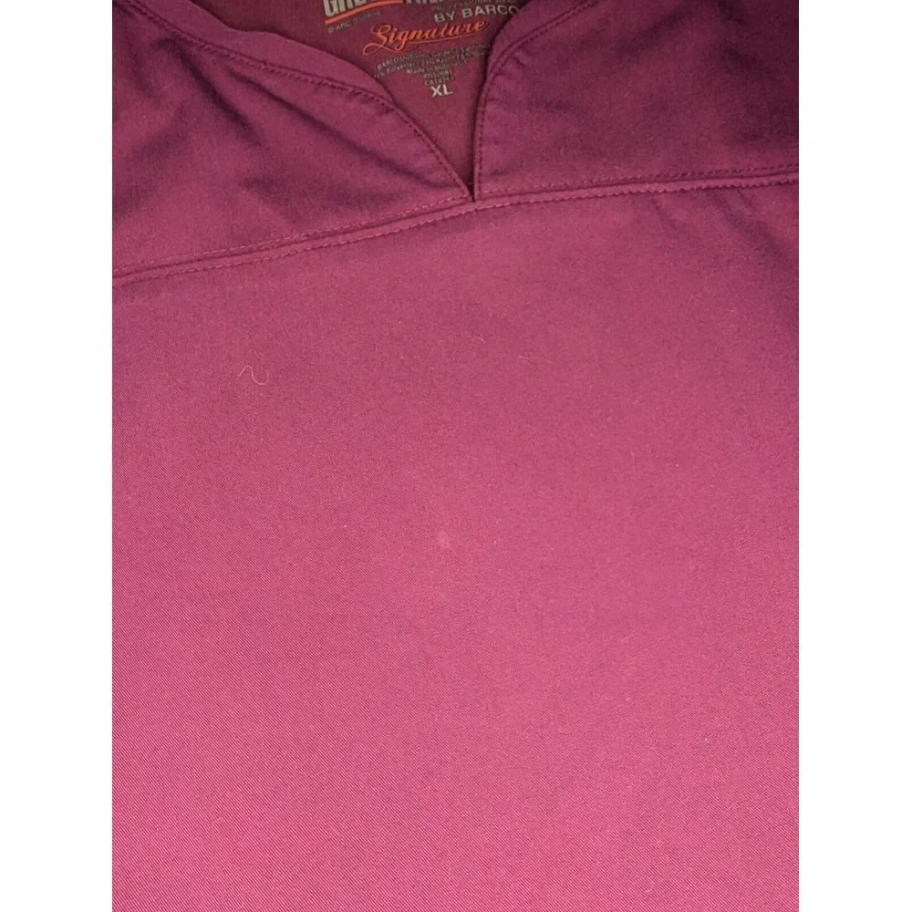 Grey's Anatomy‎ Signature Scrubs Top By Barco Professional Wear Maroon Size XL